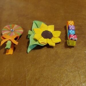 3 homemade hair clips